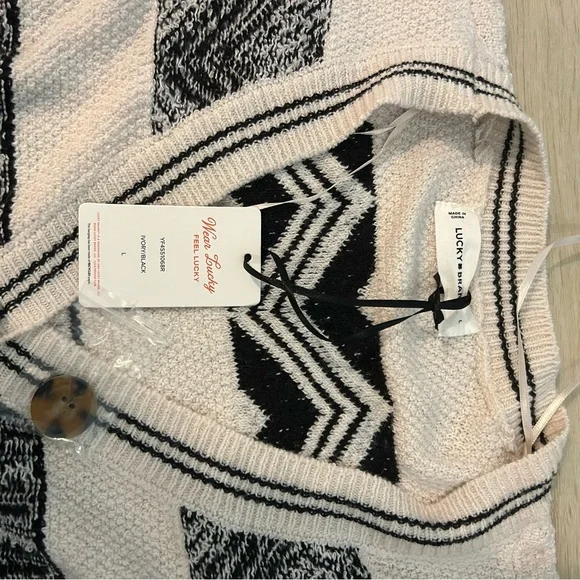 Lucky Brand V-Neck Sweater Dress - Picture 3 of 5